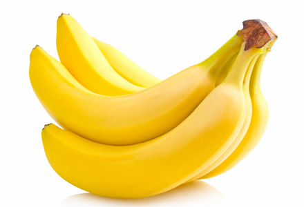 imagine cu ciorchine de banane pe fundal alb