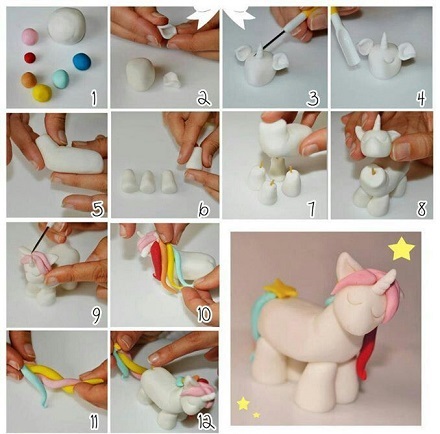 cum sa faci figurine pentru tort - unicorn