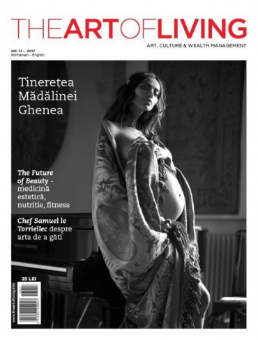 Madalina Ghenea, gravida, pe coperta revistei Art of Living