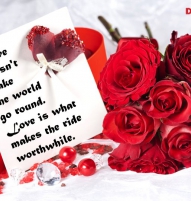 Felicitare de Dragoste cu mesaj si trandafiri