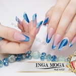 Unghii migdala ruseasca albastre by Inga Moga
