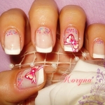 Unghii French cu model by Kory Nails