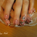 Unghii French pictate by Flory Nails