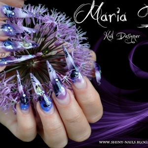 Manichiura Purple Stiletto by Maria D.