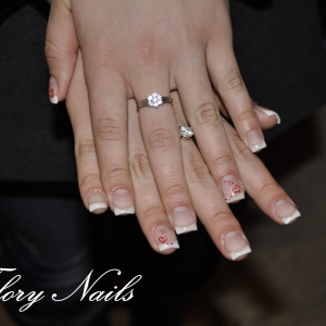 Unghii French cu gel si model by Flory Nails