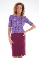 Bluza tricotata asimetrica lila