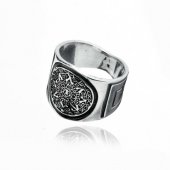 Inel din argint cu simboluri maya