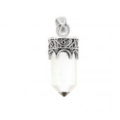 Pandantiv din argint - Amuleta din cristal de cuart de stānca