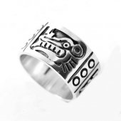 Inel din argint - Simboluri Maya