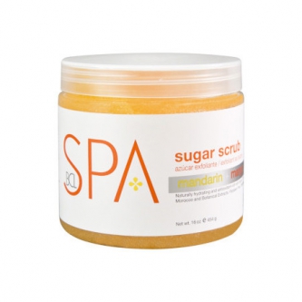 BCL SPA Mandarin + Mango Sugar Scrub cu ingrediente certificate organic 450 g (16 oz)
