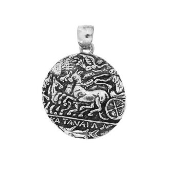 Pandantiv din argint - Moneda Katane Tetradrachm