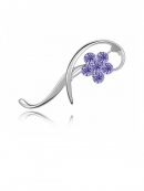 Brosa cu cristale Swarovski FLEUR LILA