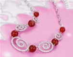 Colier cu agate si zircon