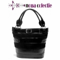 Poseta din piele naturala neagra - MP 140
