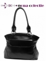 Poseta din piele naturala neagra - MP 142