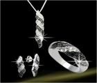 Set argint combinatie alb-negru