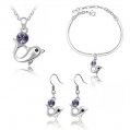 Set delfin Swarovski
