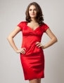 Rochie cambrata de satin gros