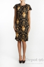 Rochie neagra cu imprimeu floral 328T