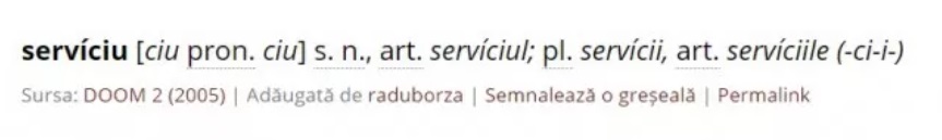 servici sau serviciu