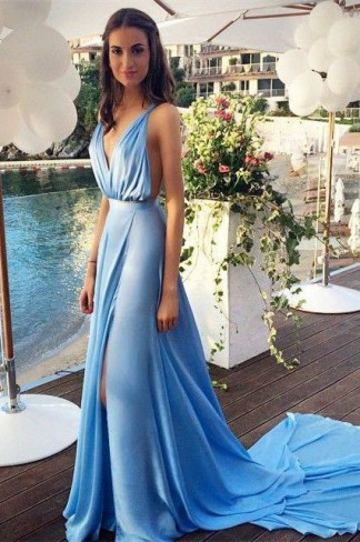 rochie lunga bleu