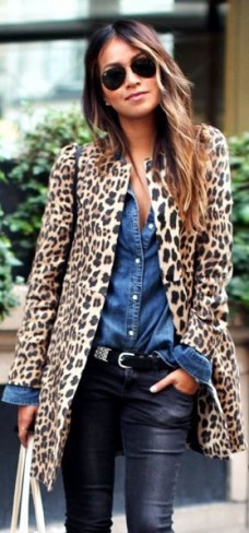 palton animal print 