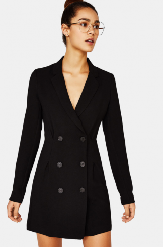 rochie neagra tip blazer