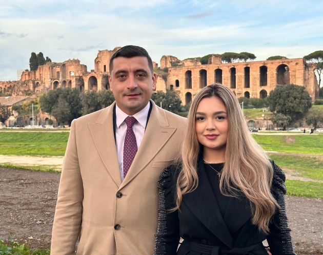 ilinca si george simion fotografie impreuna in italia