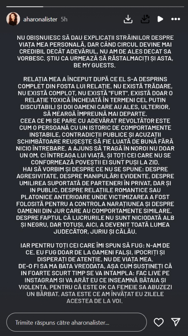 hara o ataca pe marilu dobrescu. hara a postat un mesaj pe instagram