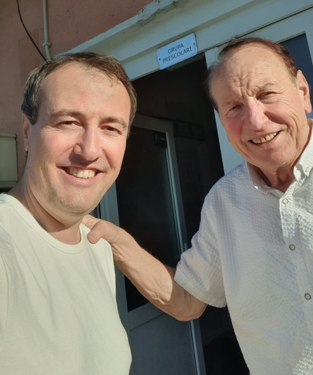 calin geambasu alaturi de tatal lui, petre geambasu