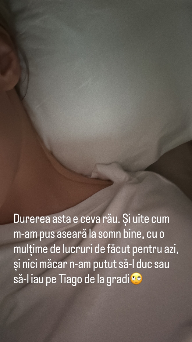 captura instagram gabriela otil le-a spus fanilor ca are dureri