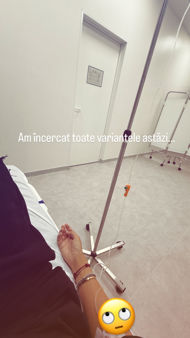 captura instagram gabriela otil la spital perfuzie