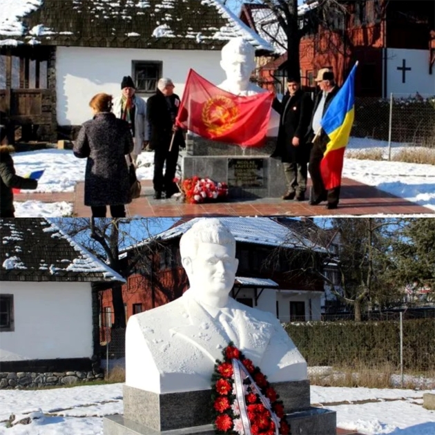 colaj vizitatori de la scornicesti celebrand ziua lui nicolae ceausescu