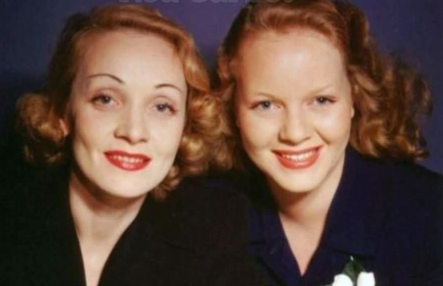 marlene dietrich si maria riva fotografie impreuna tinere