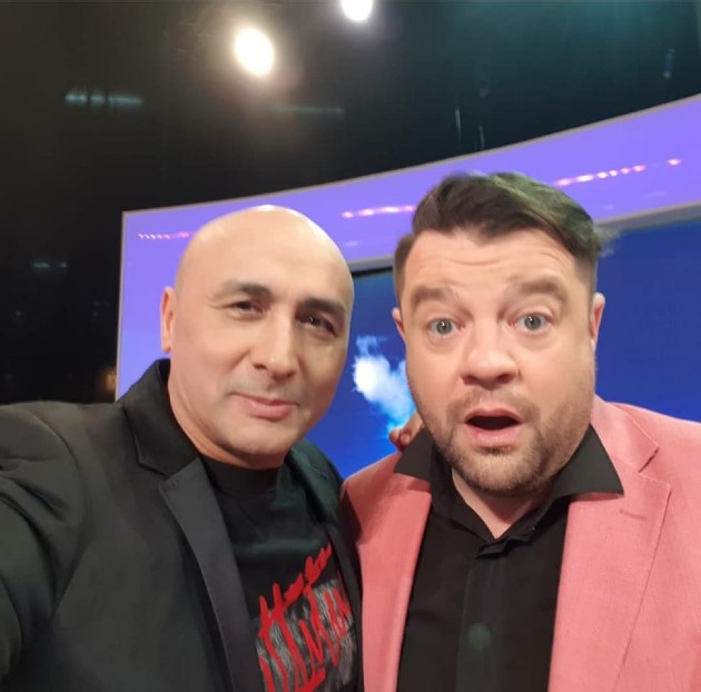 Andrei Duban și Marcel Pavel la filmări