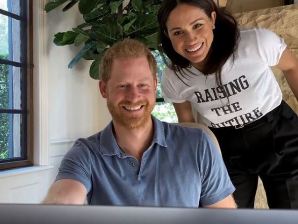 Prințul Harry și Meghan Markle la One World NYC Observatory.