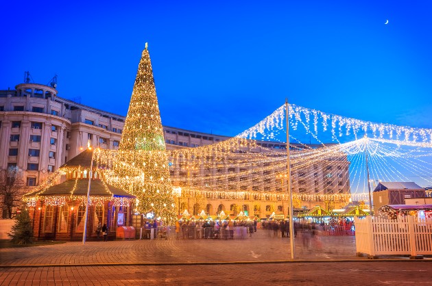 Imagine cu Târgul de Crăciun din București