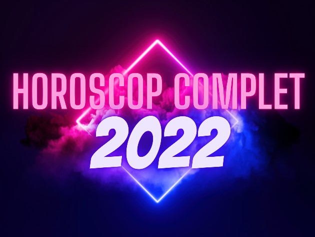 Ilustrație pe care scrie Horoscop complet 2022