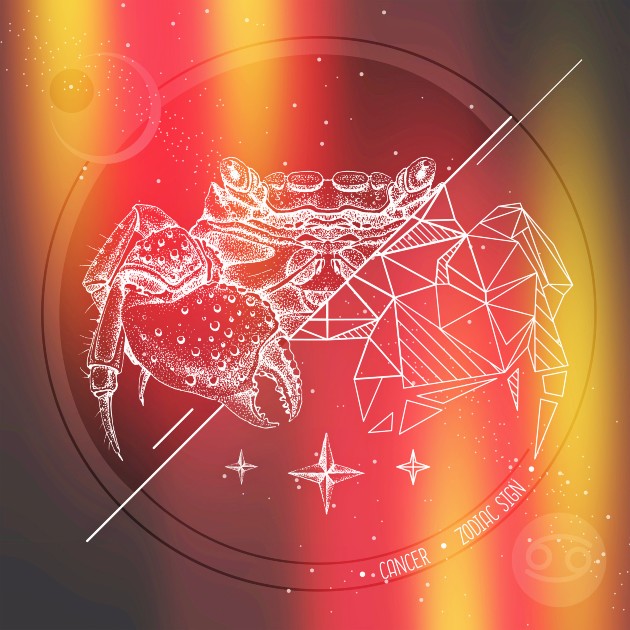 Ilustrație cu semnul zodiacal al Racului