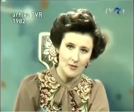 Imagine cu Mărioara Murărescu la Tvr în 1982