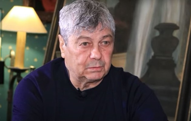 Imagine cu Mircea Lucescu în timpul unui interviu