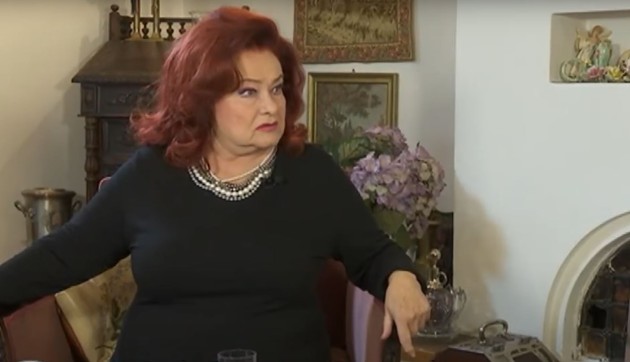 Imagine cu Stela Popescu în timpul unui interviu, înainte să moară