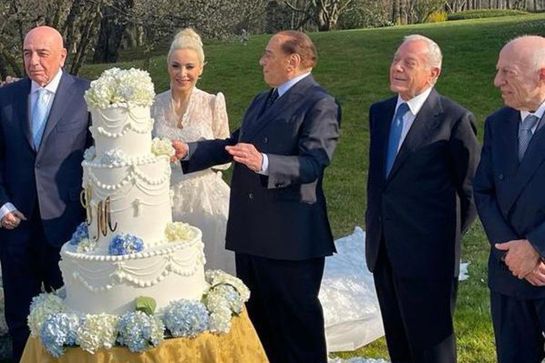 Imagine cu mireasa Marta Fascina la nuntă cu Berlusconi