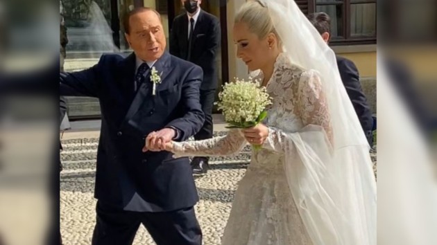 Imagine cu Berlusconi și Marta Fascina de la nuntă