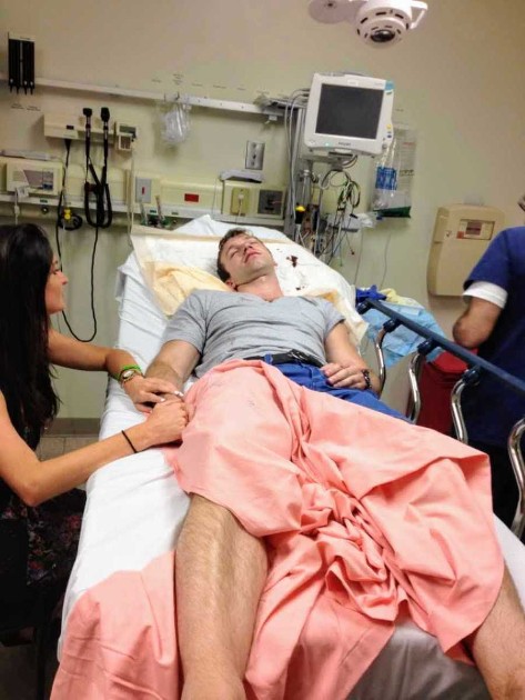 Imagine cu Kristin Johnston și Cody Johnston la spital