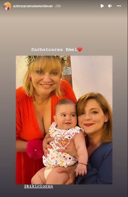 Imagine cu Cristina Cioran și Ana Maria Moldovan la botezul Emei