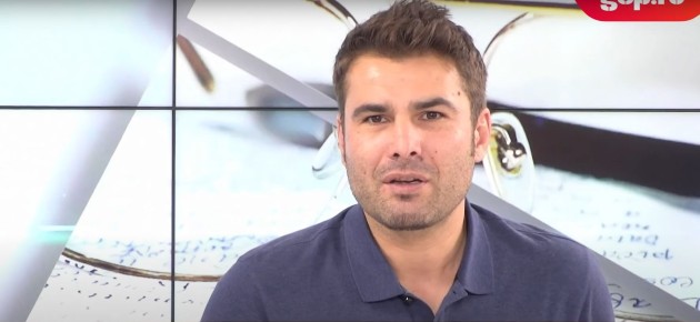 Imagine cu Adrian Mutu în timpul unui interviu pentru GSP