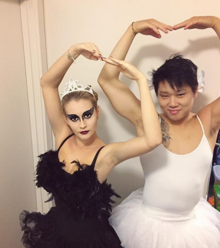 costum Halloween Black Swan