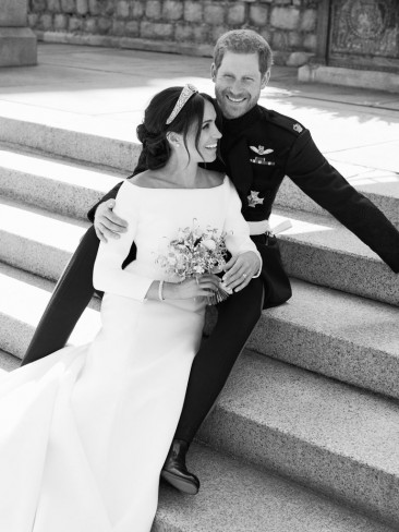 Meghan Markle si Printul Harry in ziua nuntii lor