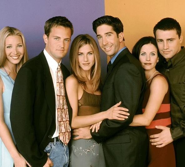 jennifer aniston, alaturi de ceilalti actori din friends, courteney cox, david schwimmer, lisa kudrow, Matthew Perry si matt leblanc